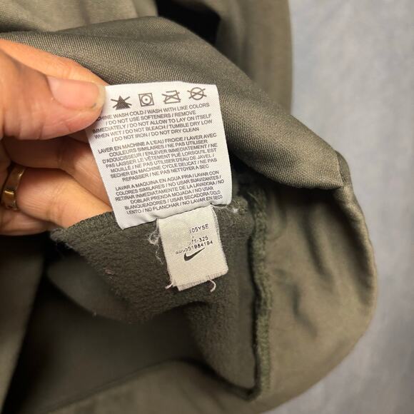 Nike Dri Fit Military Sweatshirt Embroidered Logo Swoosh Hooded Pullover Jumper - Picture 8 of 11
